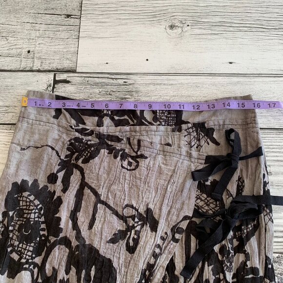 Summum Floral Faux Wrap Lagenlook Skirt - Picture 11 of 13